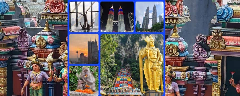 A collage of colourful photos from the capital of Malaysia. 