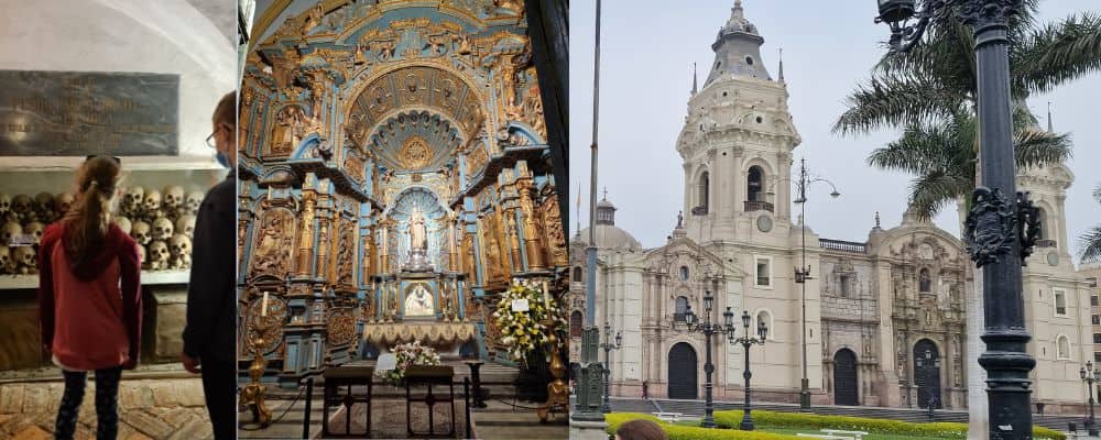 Lima Cathedral, Peru with KIds