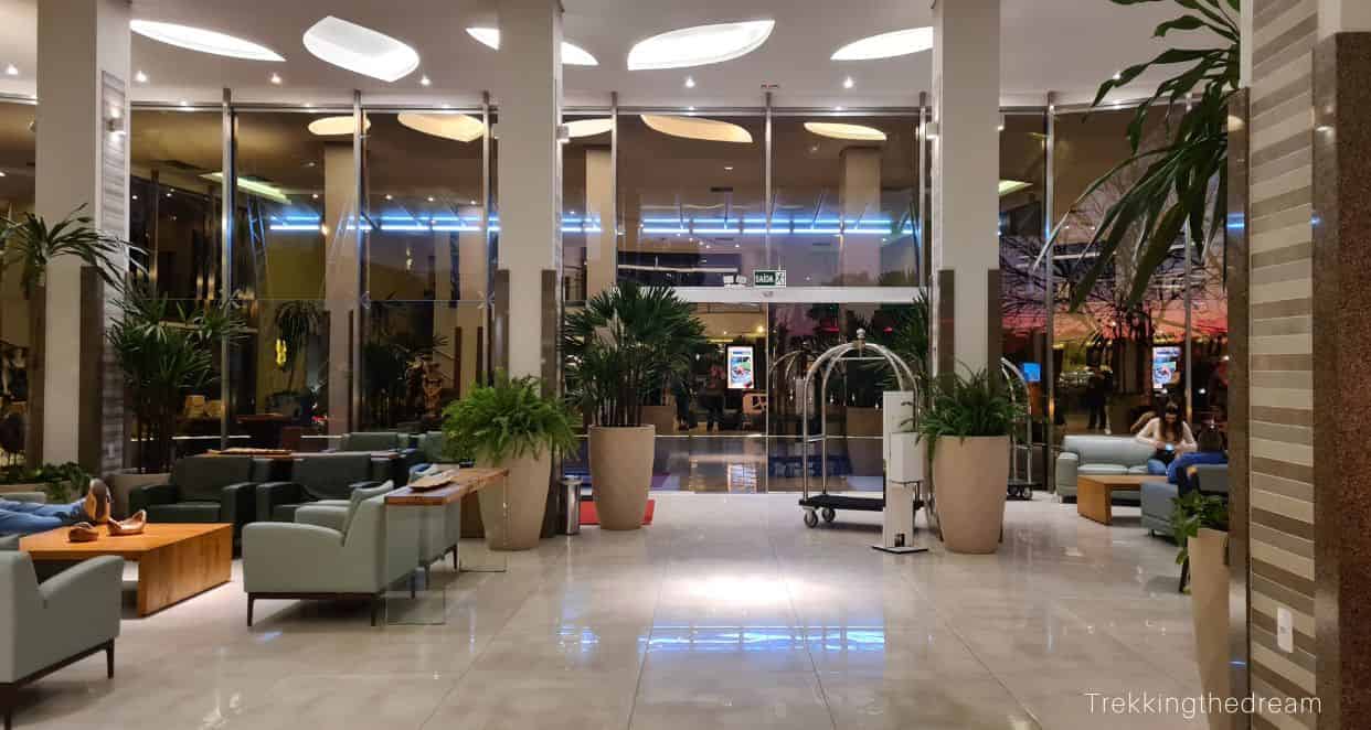 Vivas Cataratas Hotel lobby in Brazil. 