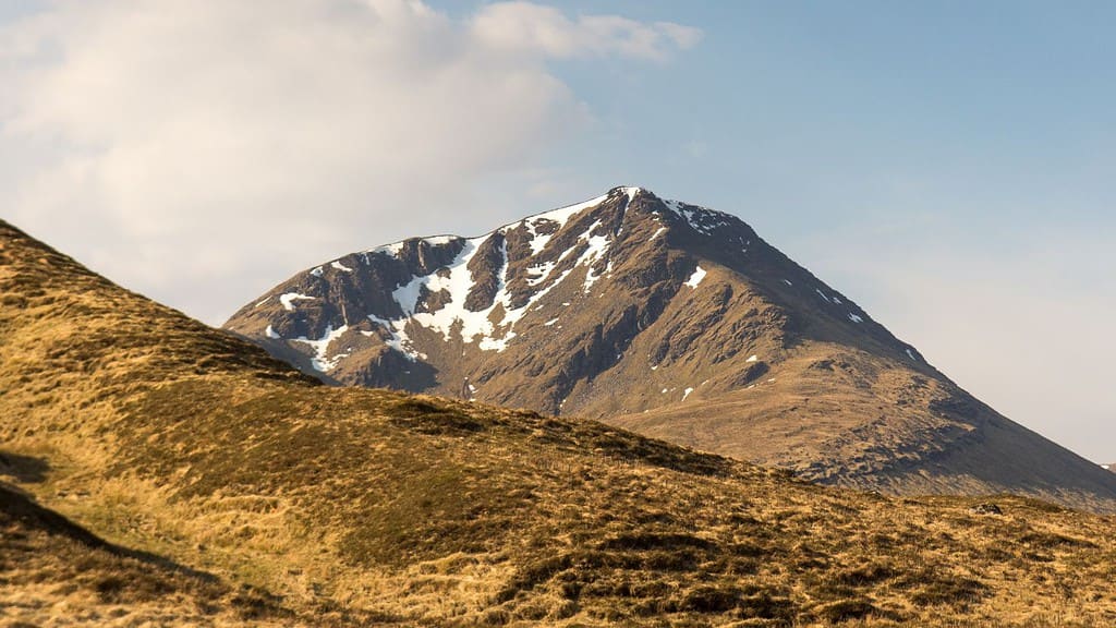 Stunning mountain view looking up to a snowy Beinn An Dothaidh by Joe Dunckley