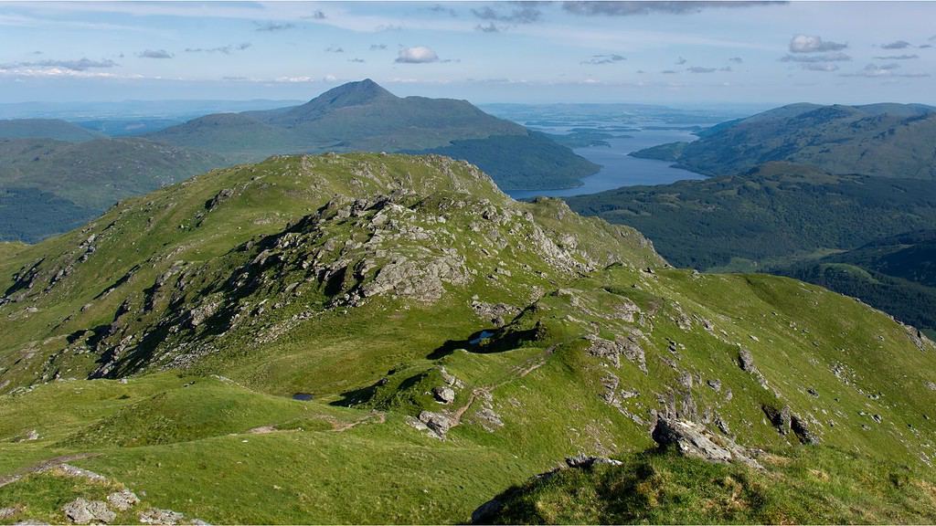 View of Loch Lomond and Ben Lomond from Ben Vorlich after hiking to the summit by Alexander Jung