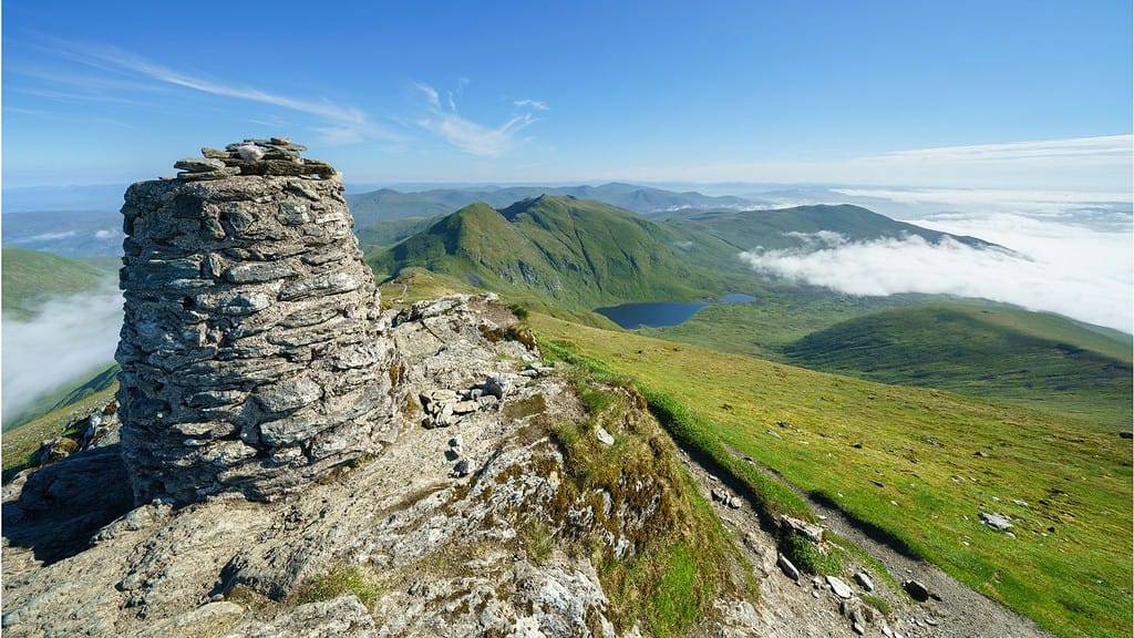 A hike to the summit cairn of Ben Lawers, Scotland by Duncan_Andison from Getty. 