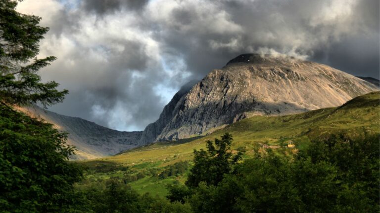 Cloudy view on a summers day of Ben Nevis