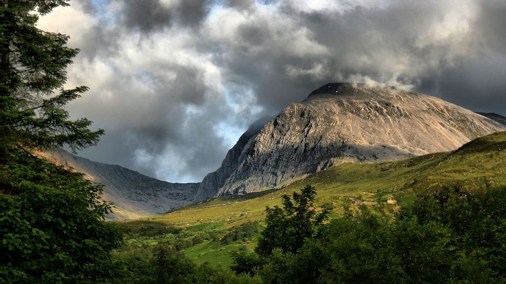 View of the tallest mountain in Scotland. Ben Nevis is a great family hike to conquer. 