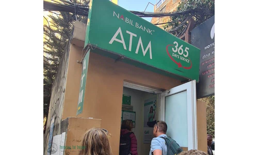 ATM machine for free cash withdrawals.