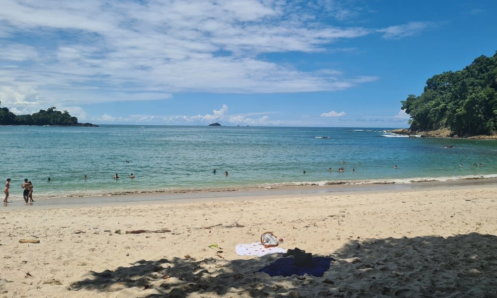 People in the ocean at a beach in Costa Rica