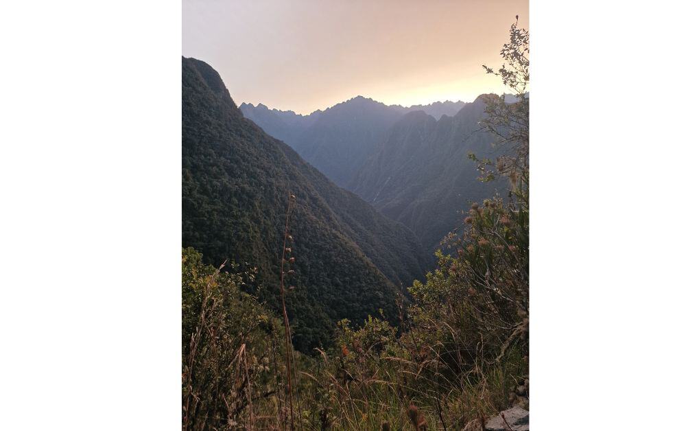 Sunrise over mountains on the Inca Trail near Machu Picchu in Peru. Scenic views are a reason people visit.